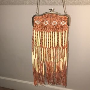 Jamin Puech beaded fringe macrame clutch